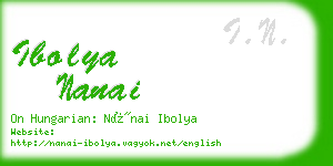 ibolya nanai business card